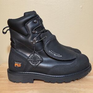 Timberland Pro Met Guard Steel Toe Waterproof Work Boots Black Leather 11 W